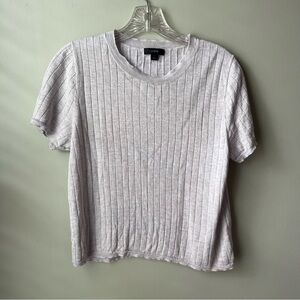 Elegant J.Crew silk cashmere blend gray short sleeve top